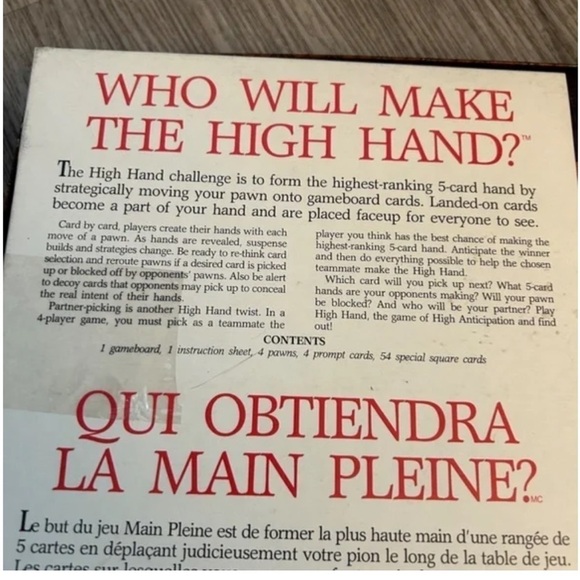 HIGH HAND vintage card board game. 2 or 4 players. Ages 8-adult. EEUC - Picture 4 of 5